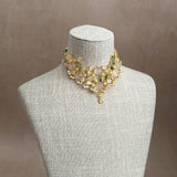 Vittoria Rose Olive Crystal Necklace Set