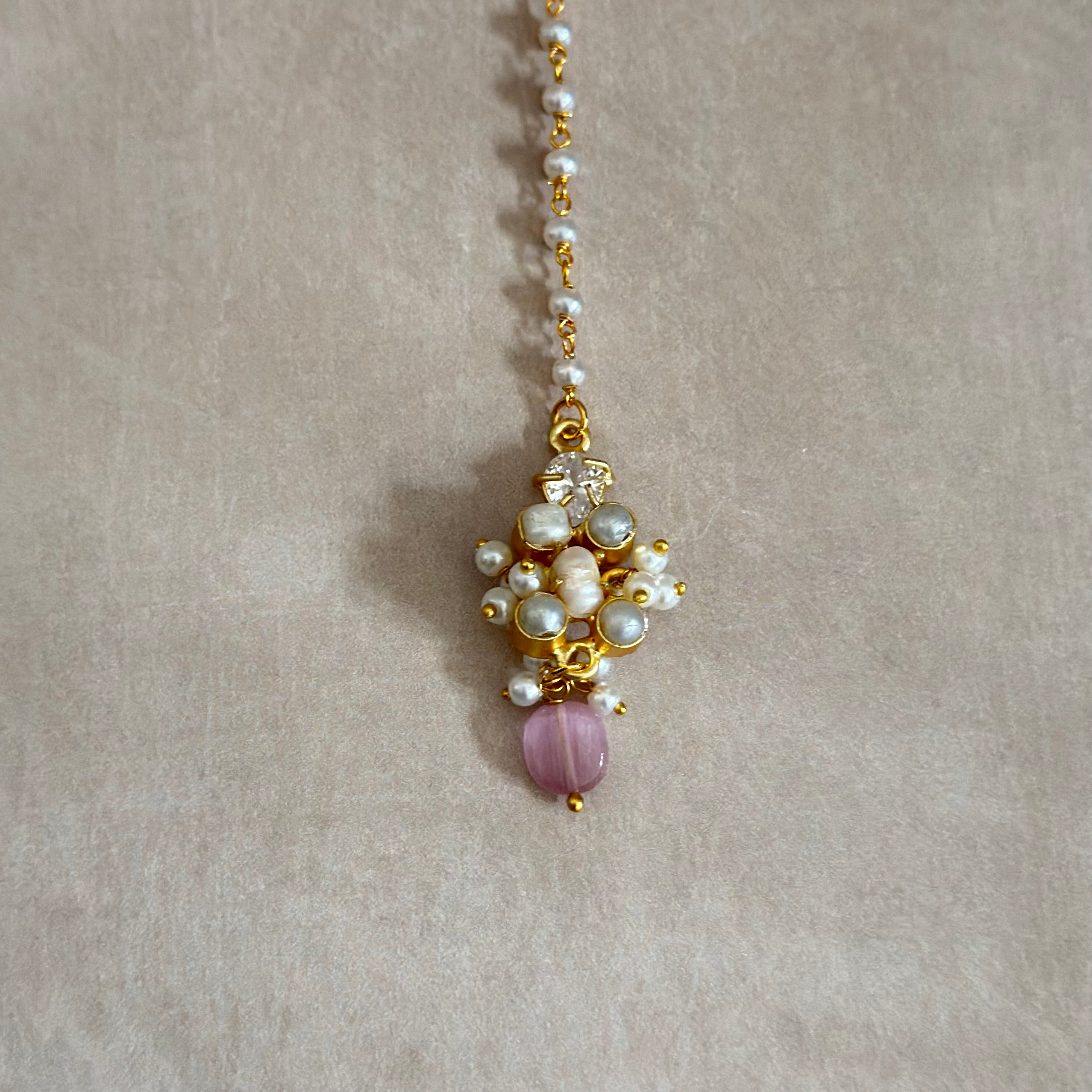 Dania Olive Pink Choker Set - Ahseya & Co
