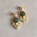 Pearl Crystal Drop Earrings