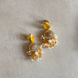 Fern Peach Drop Earrings