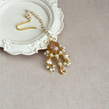 Vinnie Peach Crystal Necklace Set