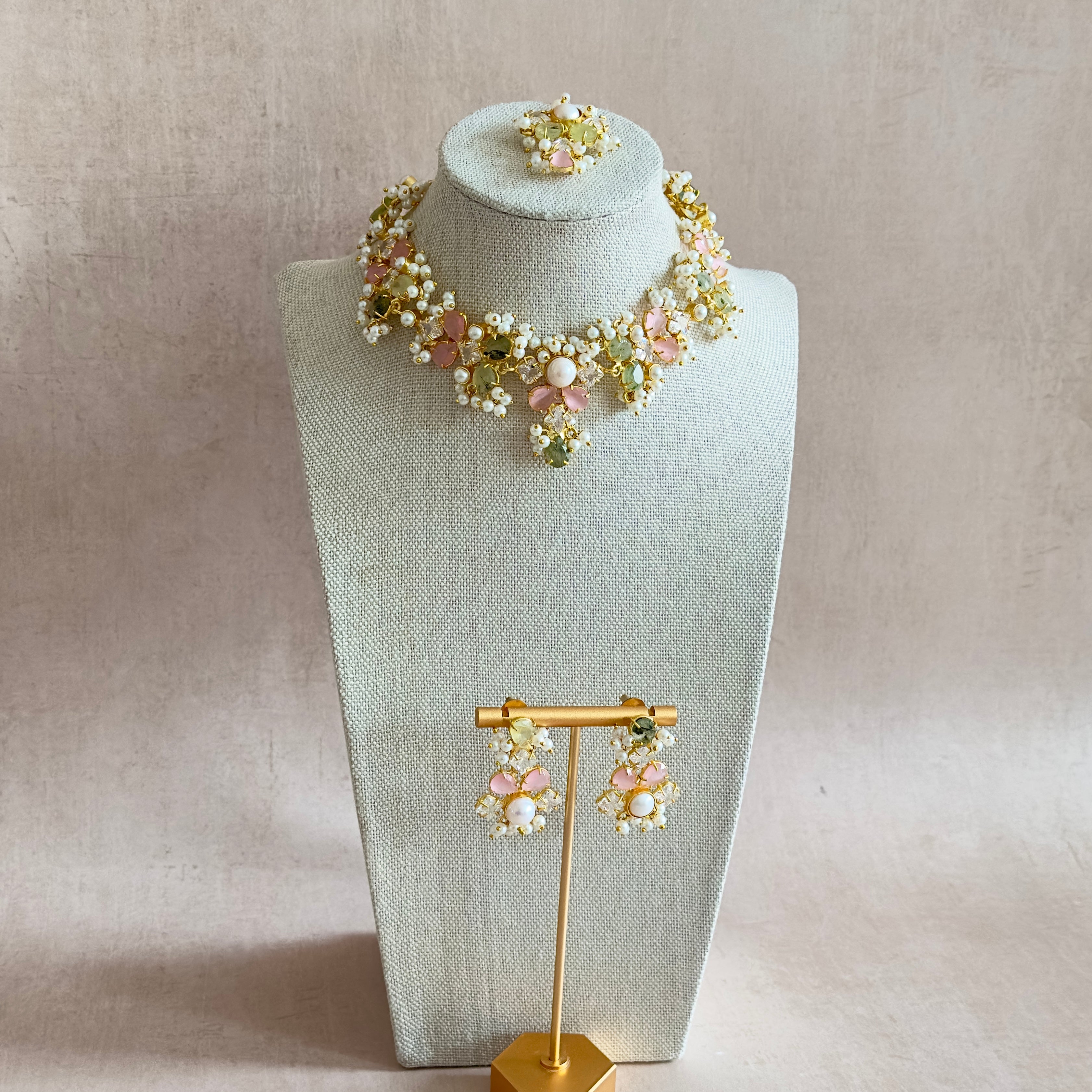 Shyla Olive Choker Set - Ahseya & Co