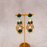 Bisan Green Pearl Drop Earrings - Ahseya & Co