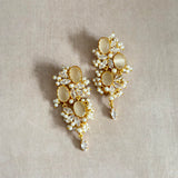 Eimaan Grey Crystal Drop Earrings - Ahseya & Co