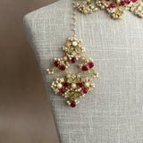 Areeba Ruby Olive Choker Set