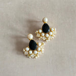 Aniq Black Pearl Stud Earrings - Ahseya & Co