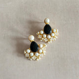 Aniq Black Pearl Stud Earrings - Ahseya & Co