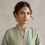 Munira Crystal  Necklace Set - Ahseya & Co