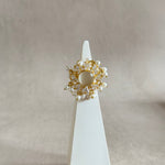 Paige Grey Crystal Ring - Ahseya & Co