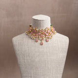 Liyana Pink Crystal Choker Set