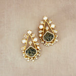 Zohra Dalmatian Pearl Stud Earrings - Ahseya & Co
