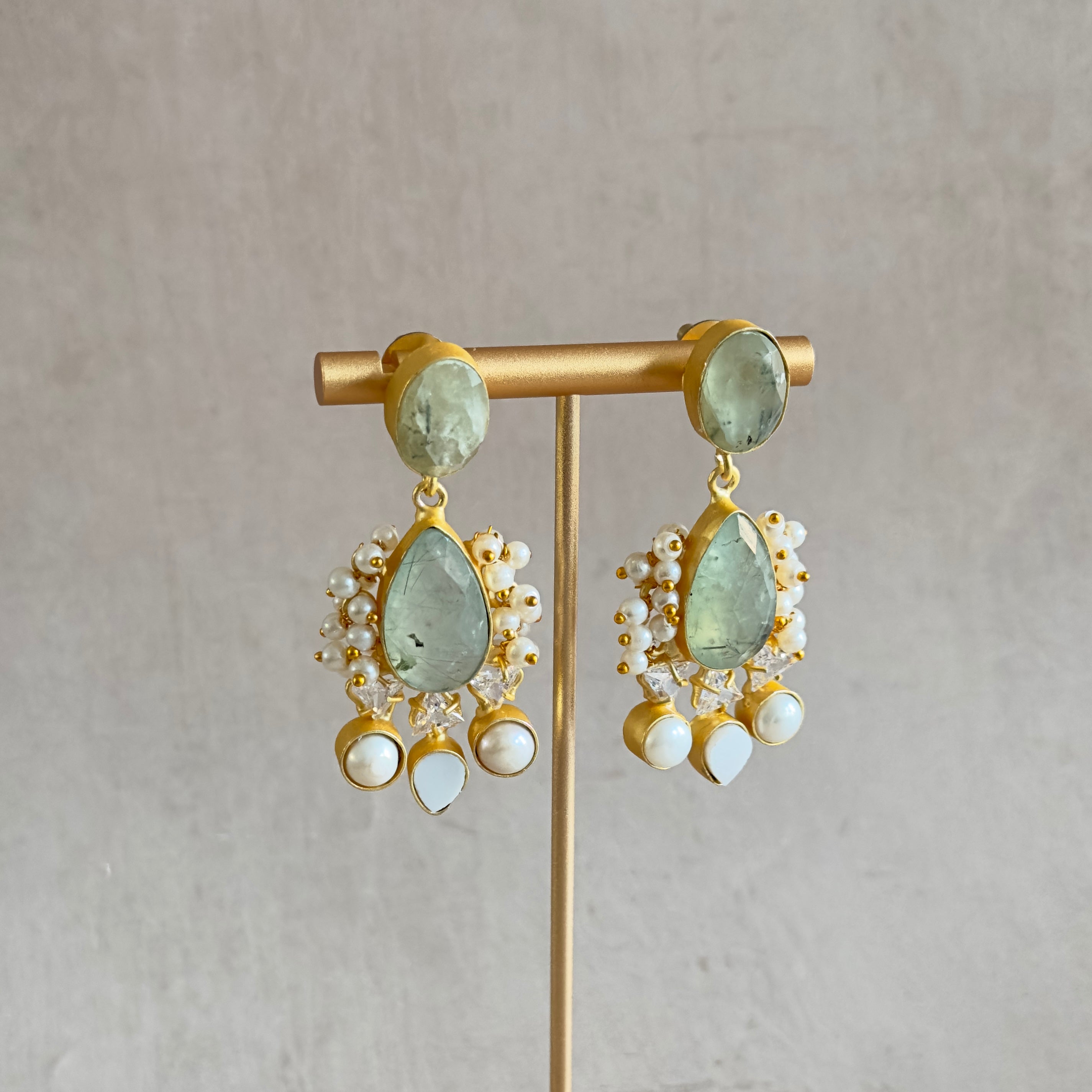 Teagan Olive Drop Earrings - Ahseya & Co
