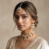 Shyla Peach Pearl Choker Set