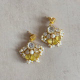 Seraphina Lemon Crystal Drop Earrings