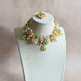 Munira Crystal  Necklace Set - Ahseya & Co