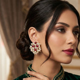 Ulani Fuchsia Stud Earrings - Ahseya & Co