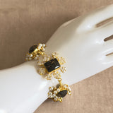 Kylie Black Crystal Bracelet - Ahseya & Co