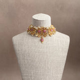Fatima Pink Peach Choker Set