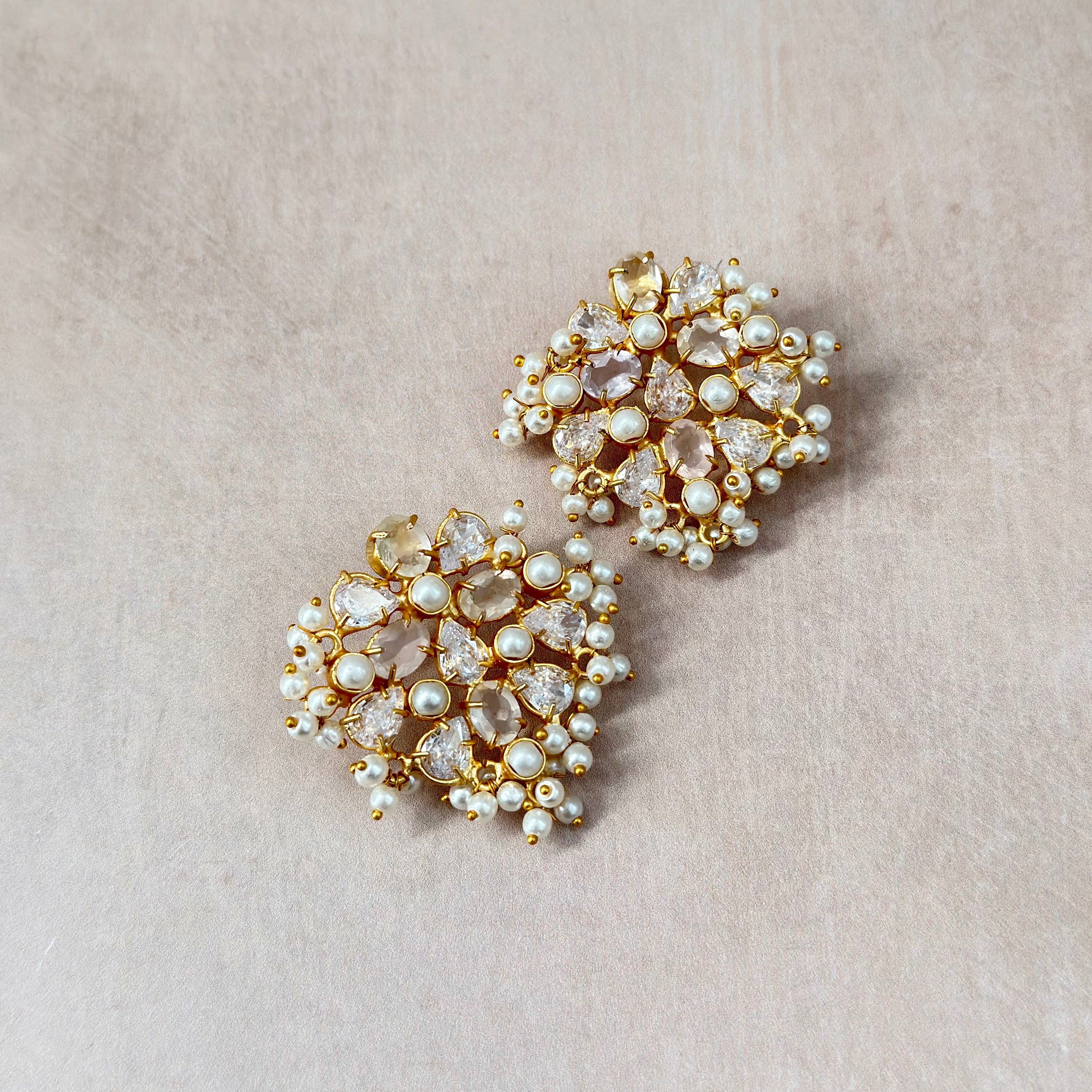 Ulani Crystal Stud Earrings - Ahseya & Co