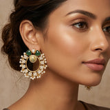 Sloane Green Crystal Stud Earrings - Ahseya & Co