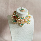 Areeba Pink Jade Choker Set - Ahseya & Co