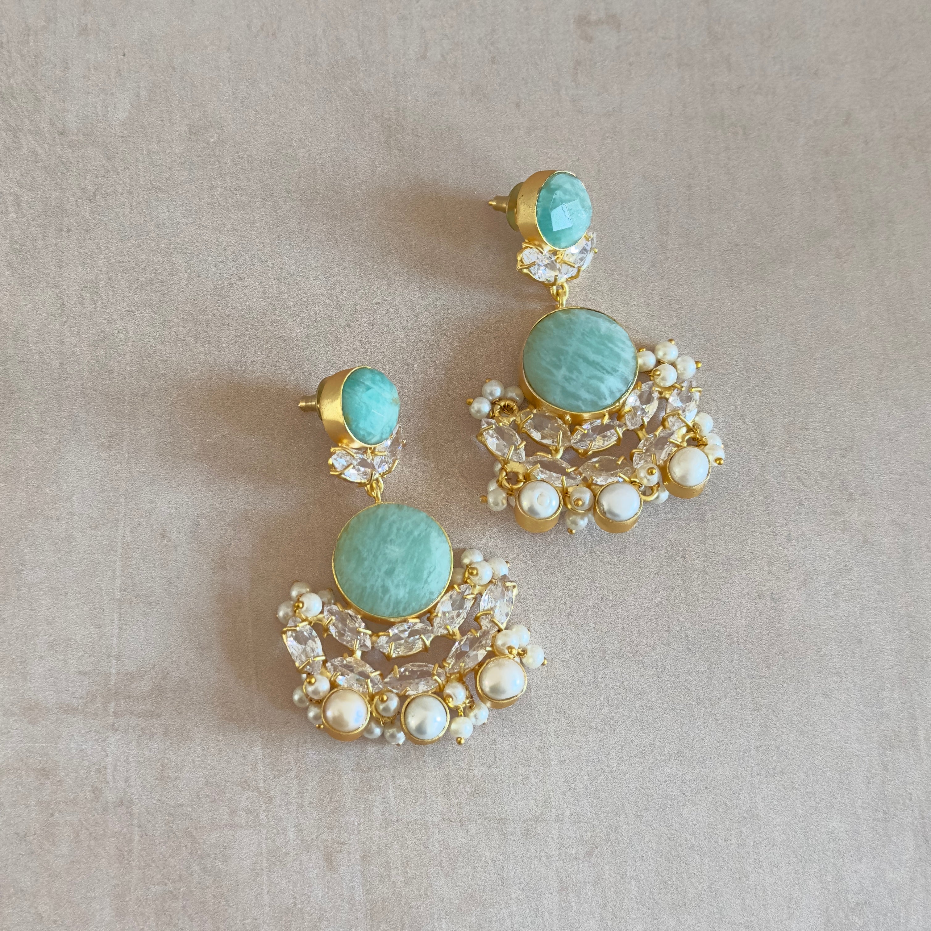 Mila Jade Crystal Drop Earrings - Ahseya & Co
