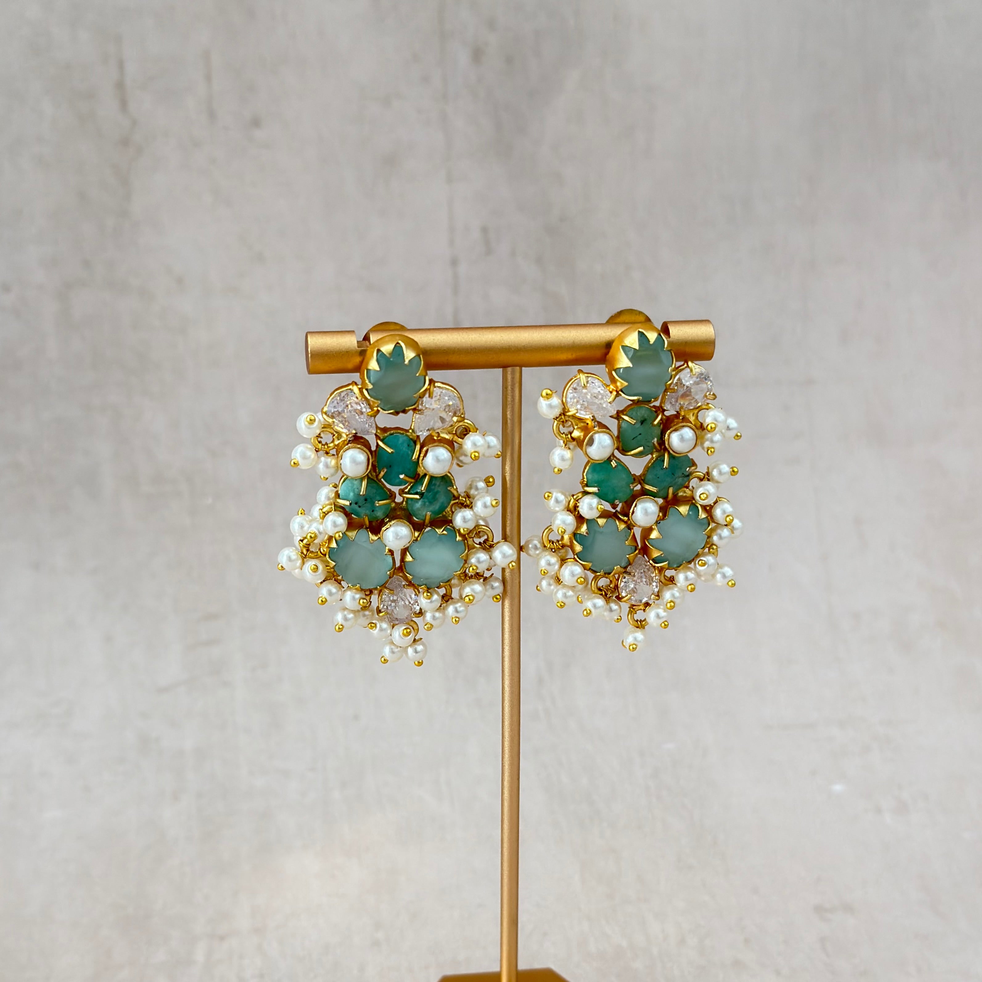 Ariana Marine Stud Earrings - Ahseya & Co