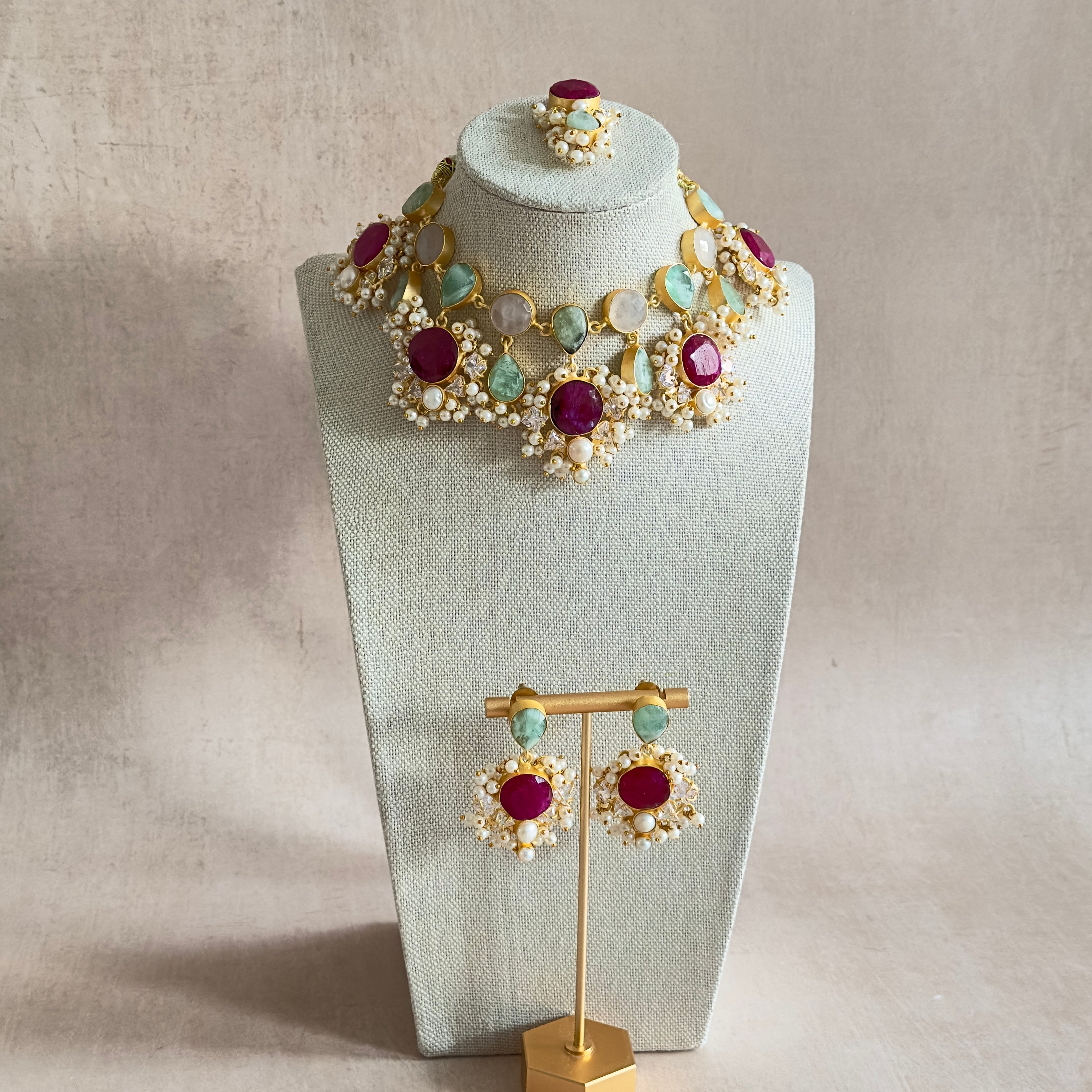 Drew Crystal Necklace Set - Ahseya & Co