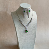 Reva Emerald Crystal Necklace Set