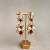 Lottie Fuchsia Pearl Drop Earrings - Ahseya & Co