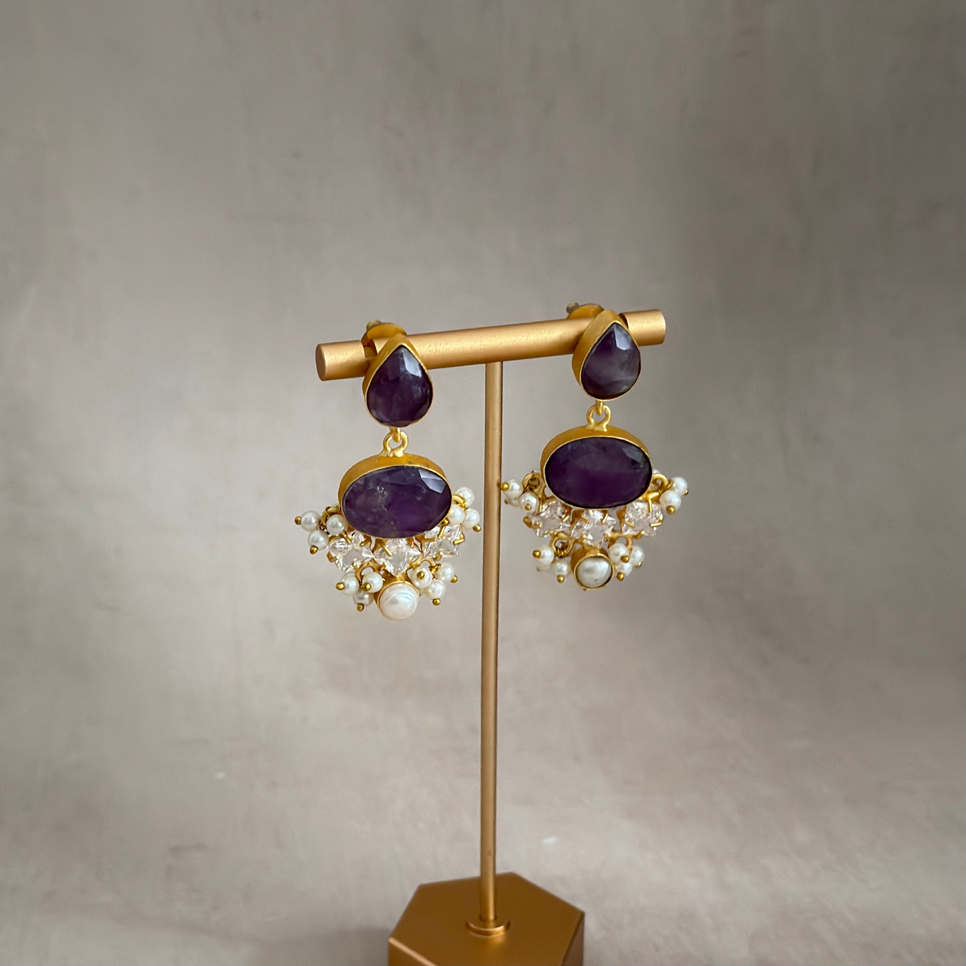 Heidi Purple Pearl Mala Set - Ahseya & Co