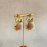 Firdous Olive Stud Earrings