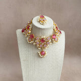 Eve Lilac Pink Crystal Necklace Set - Ahseya & Co
