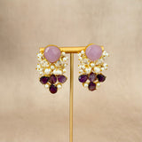 Azra Purple Stud Earrings