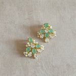 Gabriella Mint Crystal Stud Earrings - Ahseya & Co