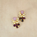 Azra Purple Stud Earrings