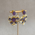 Monica Purple Drop earrings - Ahseya & Co