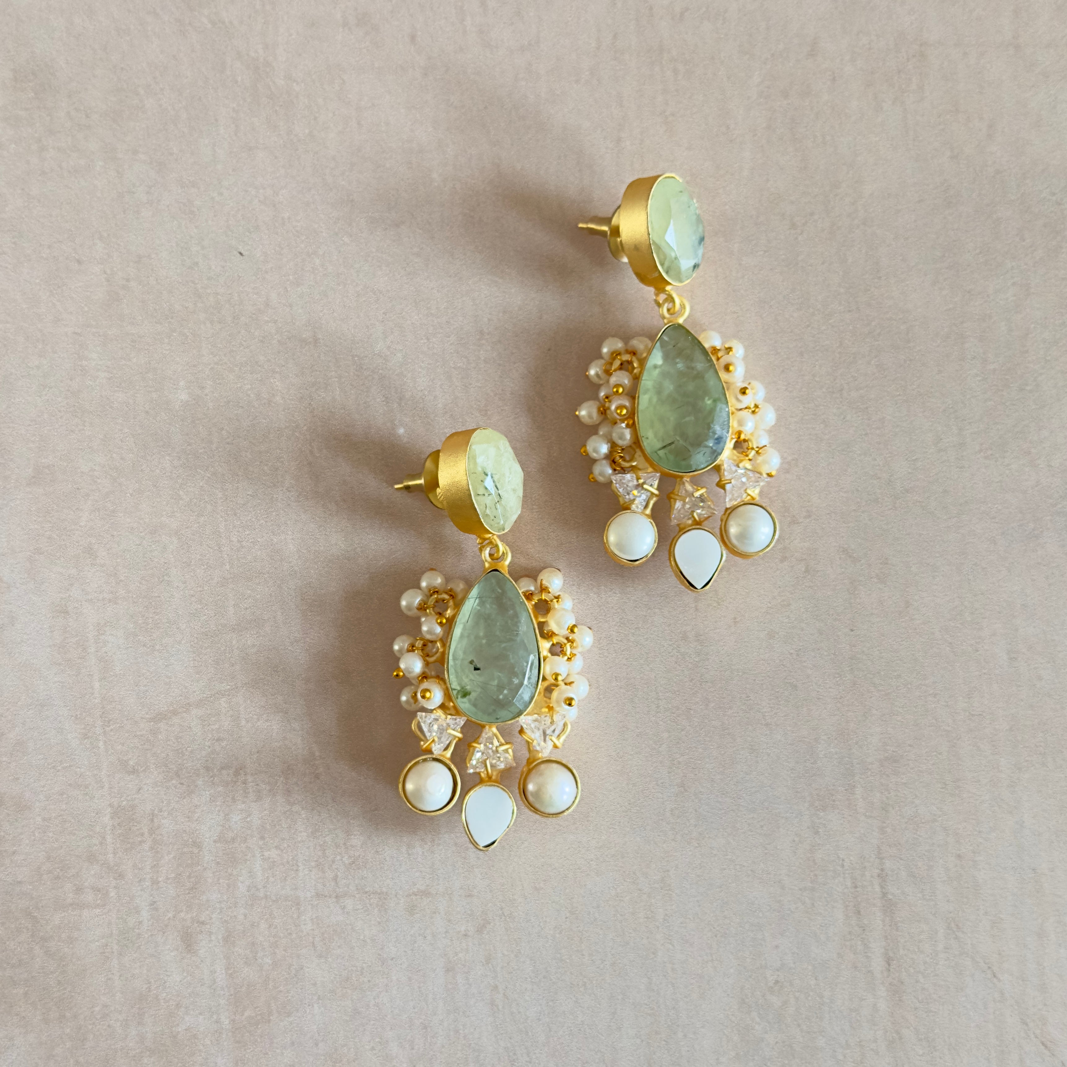 Teagan Olive Drop Earrings - Ahseya & Co