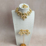 Aaliyah Olive Crystal Choker Set - Ahseya & Co