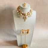 Aymara Peach Pearl Necklace Set