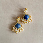 Inari Blue Crystal Drop Earrings - Ahseya & Co