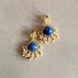 Inari Blue Crystal Drop Earrings - Ahseya & Co
