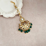 Ayra Green Kundan Tikka