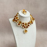 Eve Espresso Crystal Necklace Set - Ahseya & Co