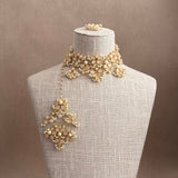 Areeba Rose Pearl Choker Set