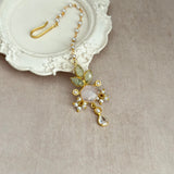 Vittoria Rose Olive Crystal Necklace Set
