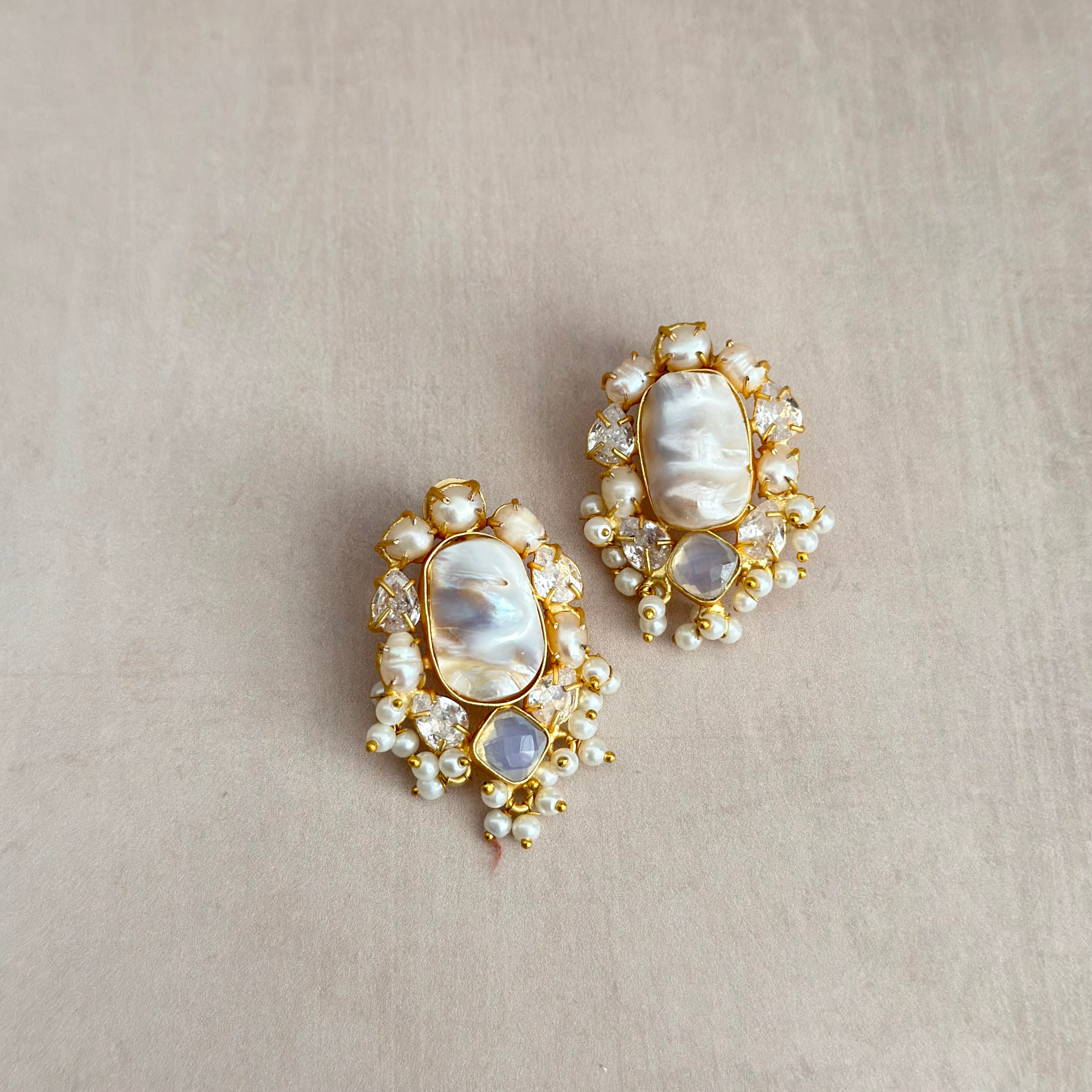 Uche Pearl Stud Earrings - Ahseya & Co