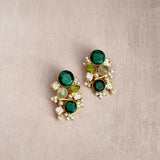 Amal Green Stud Earrings