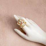 Zafira Grey Crystal Ring - Ahseya & Co
