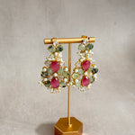 Emina Olive Pink Drop Earrings - Ahseya & Co